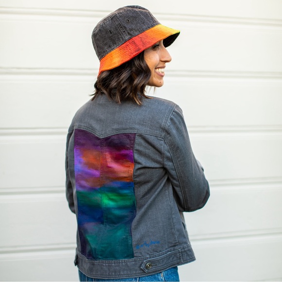 Hand Painted Denim Jacket - Picture 1 of 9